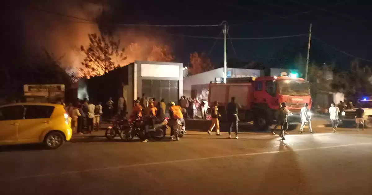 Le marché des souliers Amani ravagé par un incendie à Goma - Chantal Faida