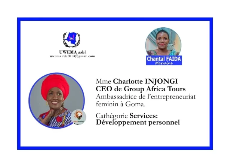 Autonomiser le succès : le parcours de l’entrepreneure Charlotte Injongi à Goma