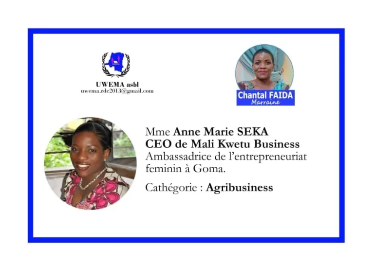 Titre : Des eaux aux assiettes : le voyage inspirant d’Anne Marie Seka avec Mali ya Kwetu Business à Goma
